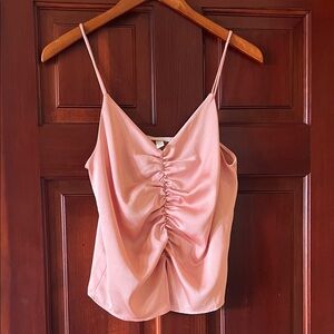 H&M Blush Pink Gathered Camisole